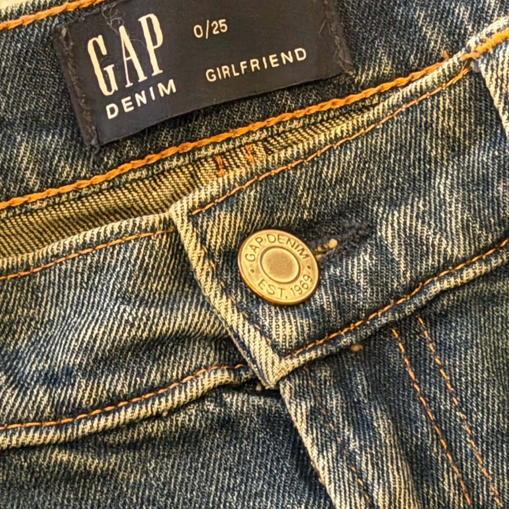 GAP Denim Girlfriend Jeans - Classic Blue